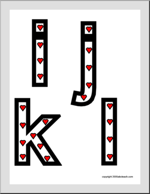 Alphabet Letter Patterns: Valentine theme (color)
