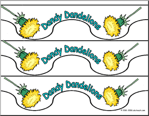 Bulletin Board Trim: Dandy Dandelions (color)