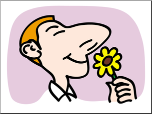 Clip Art: Basic Words: Smell Color Unlabeled