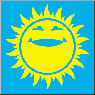 Clip Art: Smiling Sun Color