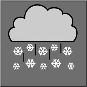 Clip Art: Weather Icons: Snow Grayscale Unlabeled