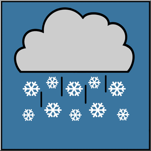 Clip Art: Weather Icons: Snow Color Unlabeled