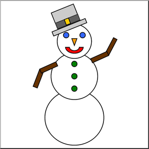 Clip Art: Snowman Color