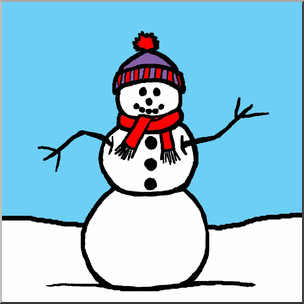 Clip Art: Snowman Color