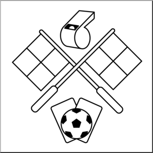Clip Art: Soccer Referee Icon B&W