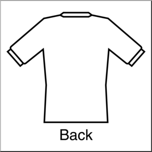 Clip Art: World Cup Center: Soccer Shirt Back B&W