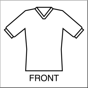 Clip Art: World Cup Center: Soccer Shirt Front B&W