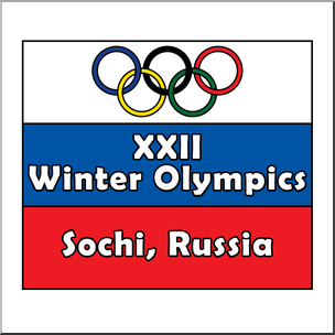 Clip Art: Sochi Winter Olympics Icon Color