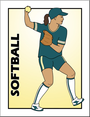 Clip Art: Softball Color