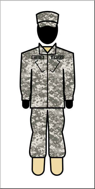 Clip Art: People: Soldier Male Color