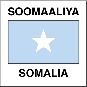Clip Art: Flags: Somalia Color