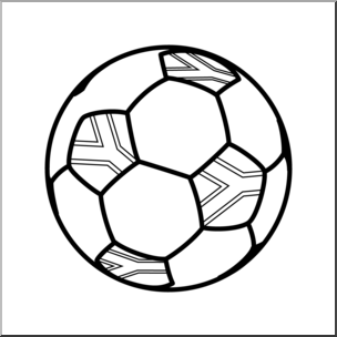 Clip Art: 2010 WC: South Africa Soccer Ball B&W