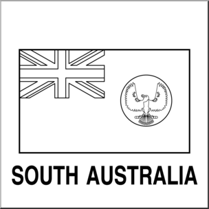 Clip Art: Flags: South Australia B&W