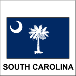 Clip Art: Flags: South Carolina Color