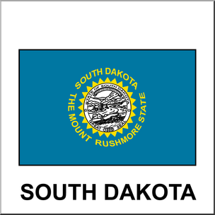 Clip Art: Flags: South Dakota Color