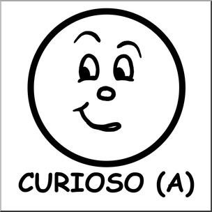 Clip Art: Spanish: Curious B&W
