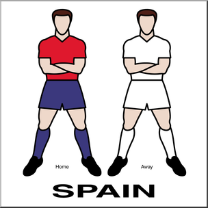 Clip Art: Men’s Uniforms: Spain Color