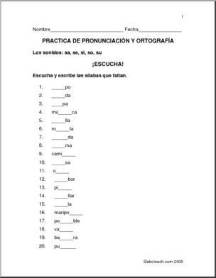 Spanish: Pronunciation & Spelling – s