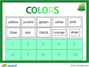 Interactive: Notebook: ABC Order – Colors