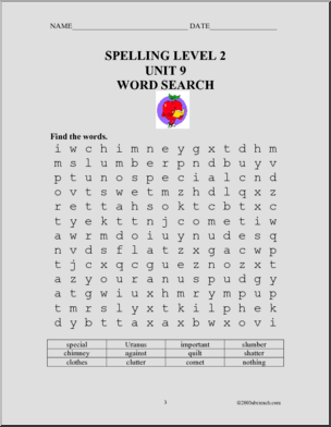 Spelling Level 2, unit 9 (elementary)
