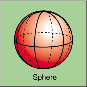 Clip Art: 3D Solids: Sphere Color Labeled