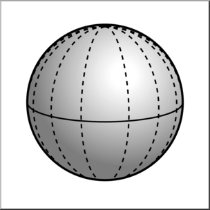 Clip Art: 3D Solids: Sphere Grayscale