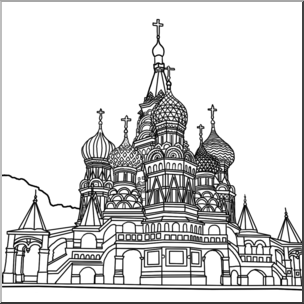 Clip Art: St. Basil’s Cathedral B&W
