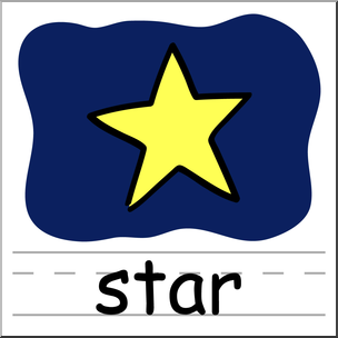 Clip Art: Basic Words: Star Color