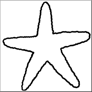 Clip Art: Starfish B&W