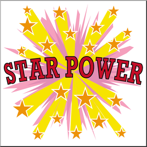 Clip Art: Starburst Star Power Color