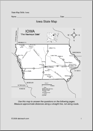 Map Skills: Iowa (with map)
