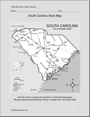 Map Skills: South Carolina (with map)