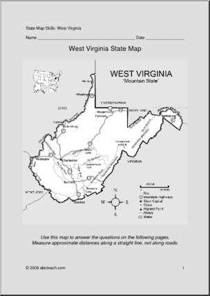 Map Skills: West Virginia (with map)