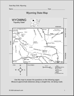 Map Skills: Wyoming (with map)