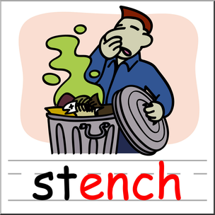 Clip Art: Basic Words: -ench Phonics: Stench Color