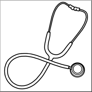 Clip Art: Medicine & Medical Technology: Stethoscope Color