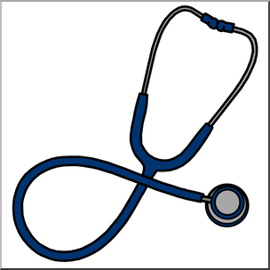 Clip Art: Medicine & Medical Technology: Stethoscope Color