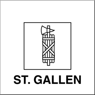 Clip Art: Flags: St. Gallen B&W