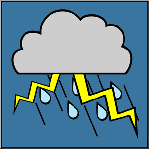 Clip Art: Weather Icons: Storm Color Unlabeled