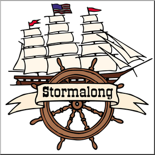 Clip Art: US Folklore: Stormalong Color 2