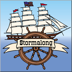 Clip Art: US Folklore: Stormalong Color 1