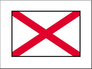 Clip Art: St. Patrick’s Cross Flag Color