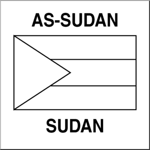 Clip Art: Flags: Sudan B&W