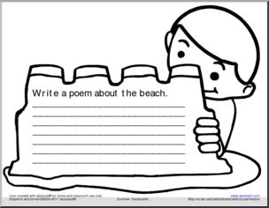 Sandcastle Shape: Write a beach poem (with lines)