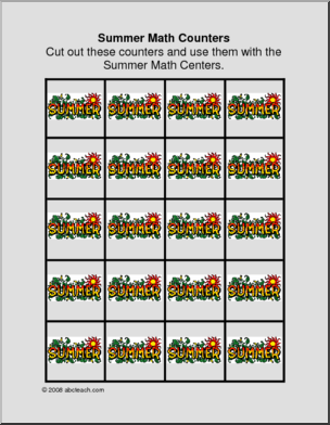 Summer math counters Learning Center
