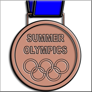 Clip Art: Summer Olympics Medal Bronze Color
