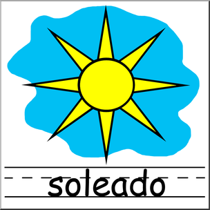 Clip Art: Weather Icons Spanish: Soleado Color