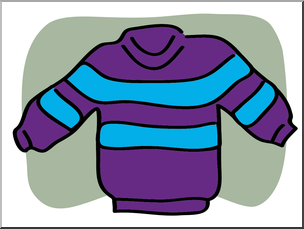 Clip Art: Basic Words: Sweater Color Unlabeled