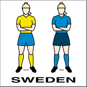 Clip Art: Women’s Uniforms: Sweden Color