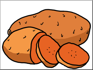Clip Art: Sweet Potatoes Color